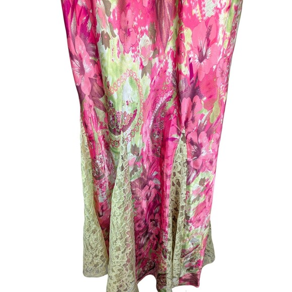 DAVE & JOHNNY by Laura Ryner Vintage Beaded Floral Lace Slip Dress 7 / 8 - Picture 6 of 13